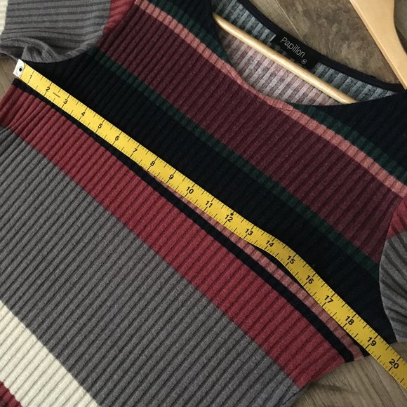 NWOT Retro Striped Shirt Dress - Picture 9 of 16